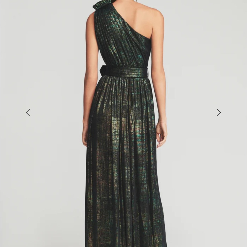 Retrofete Andrea One-Shoulder Metallic Black Dress - Picture 6 of 9
